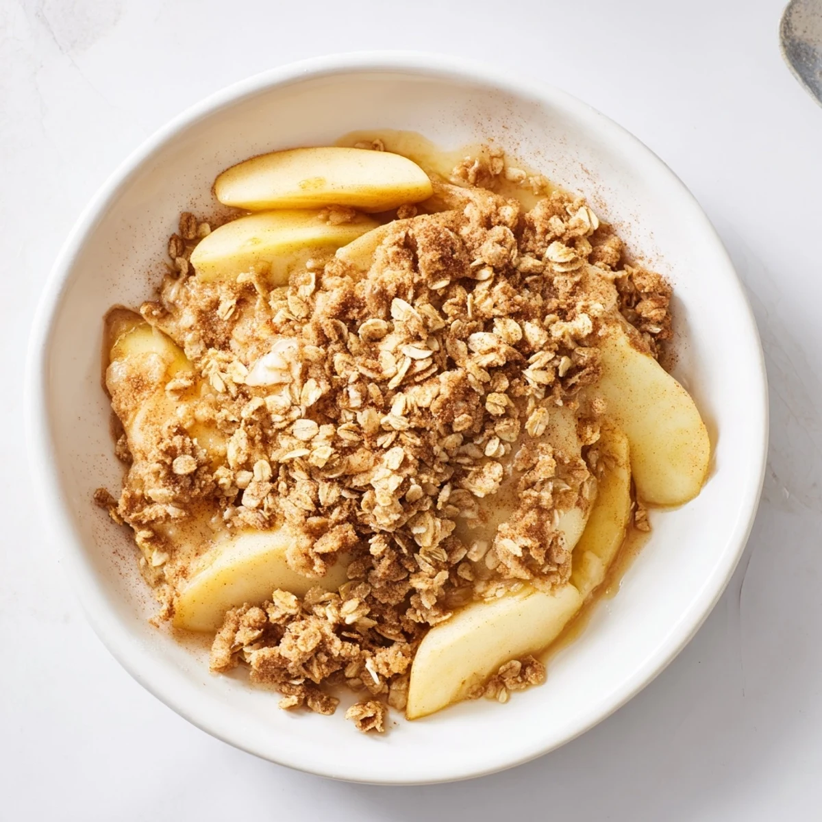 Warm Cinnamon Oat Apple Crisp
