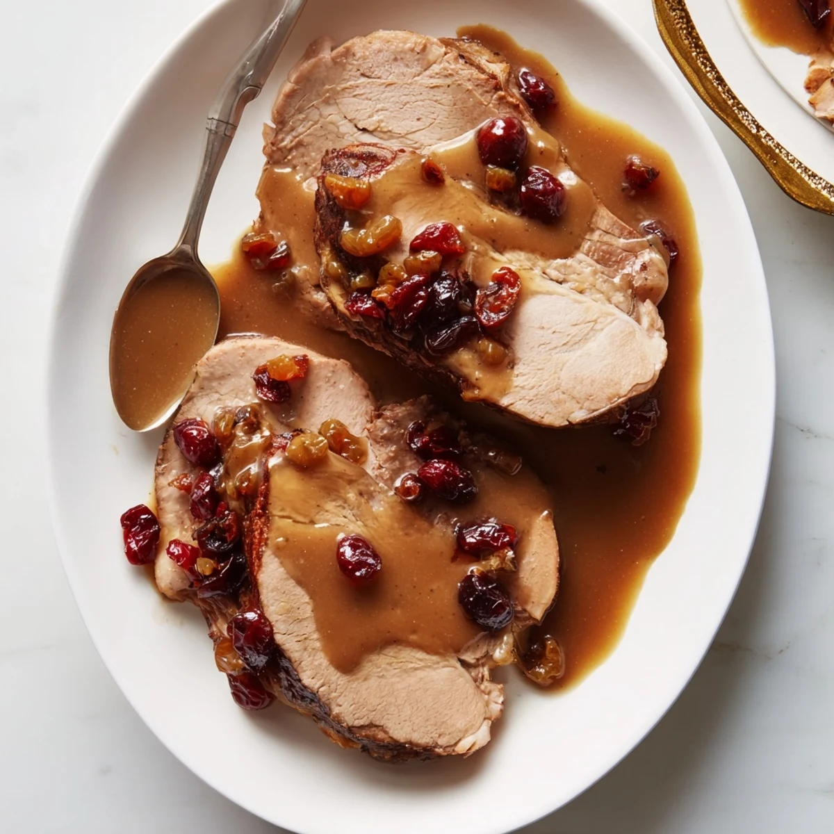 A steaming plate of Sweet and Sour Sauerbraten Hack, offering a perfect taste of German comfort food.