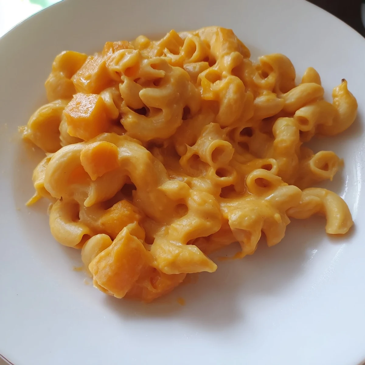 One-Pot Butternut Squash Mac & Cheese: a bubbling pot of creamy pasta with vibrant squash and cheese.