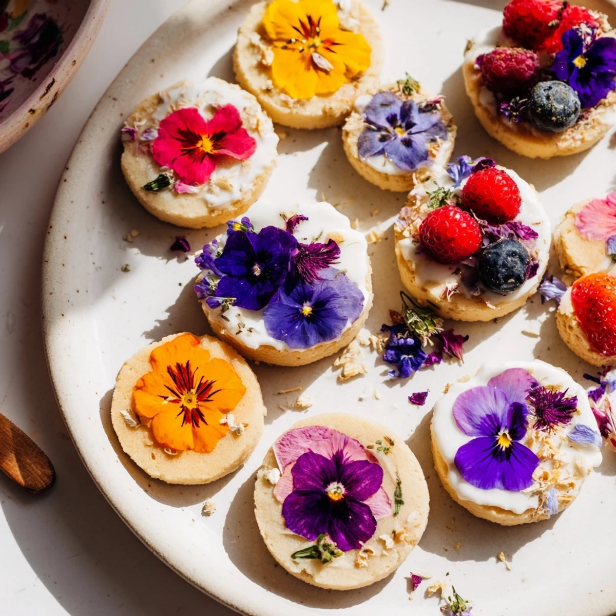 Spring Flower Dessert Tray