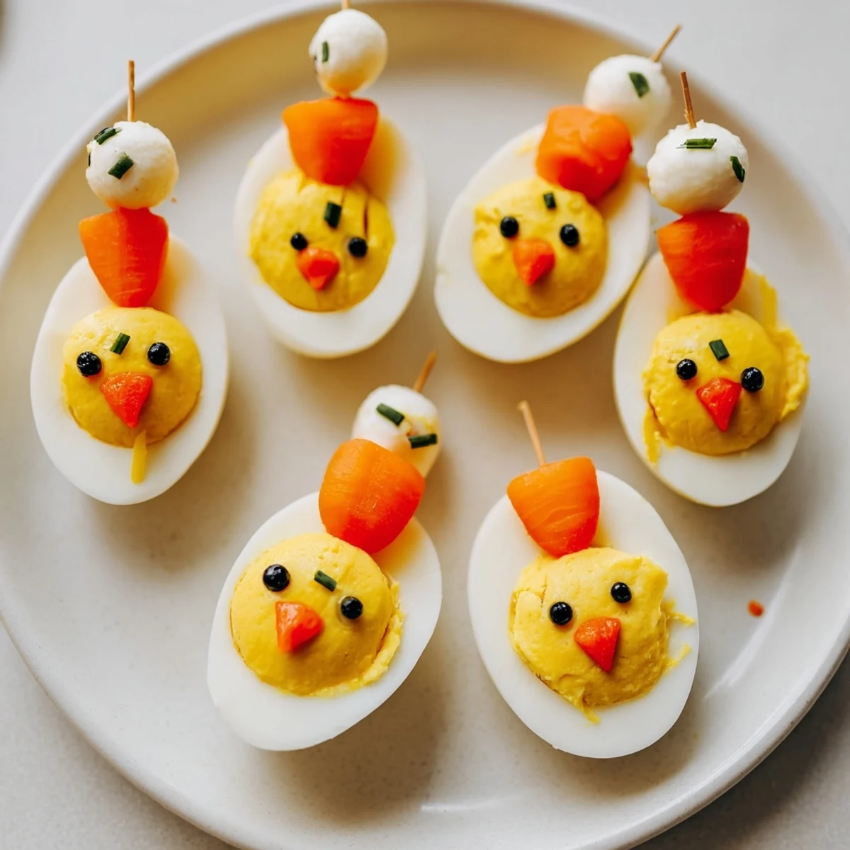 Yellow chick and duckling snacks: adorable, creative appetizer bites perfect for a spring party.