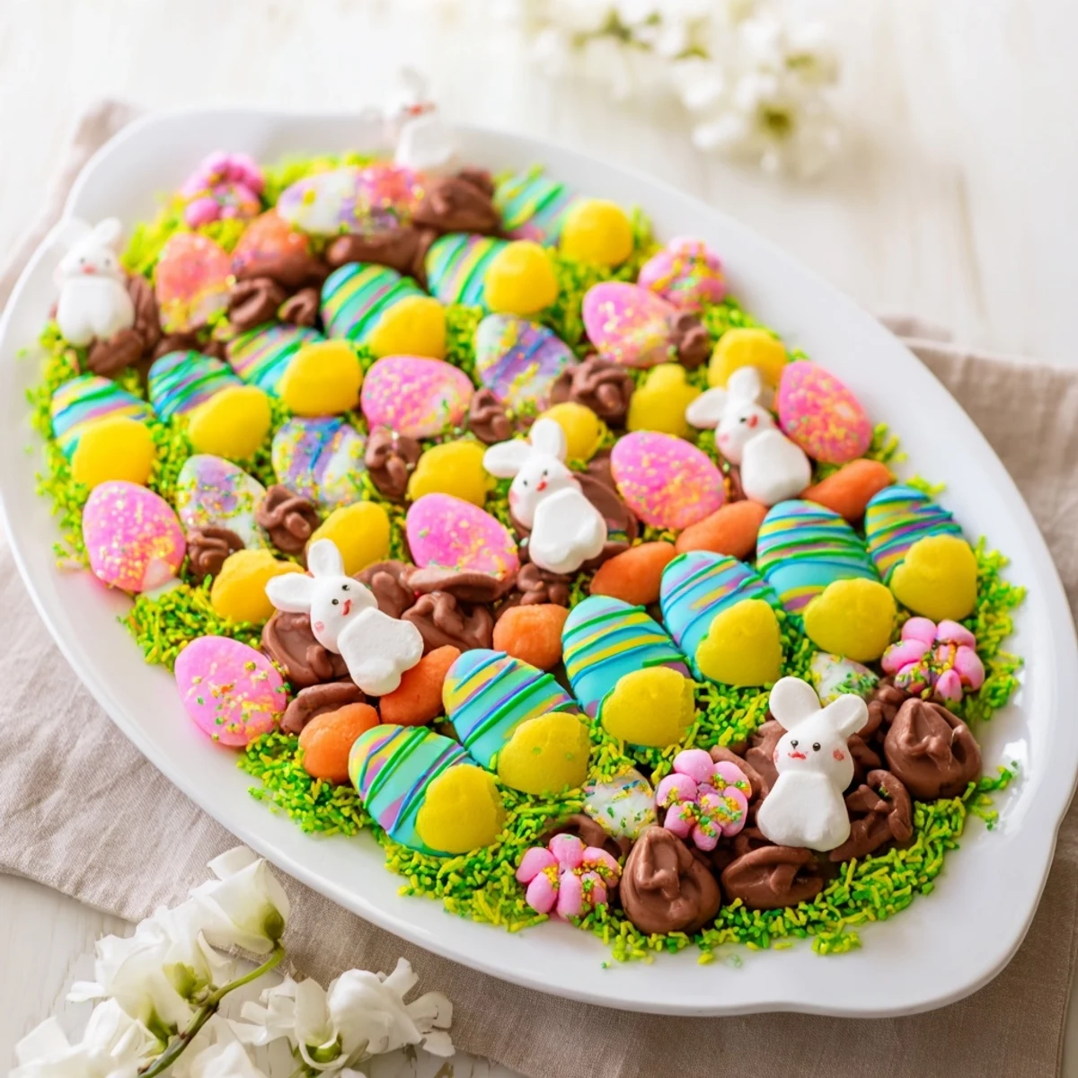 Egg-Shaped Candy Platter