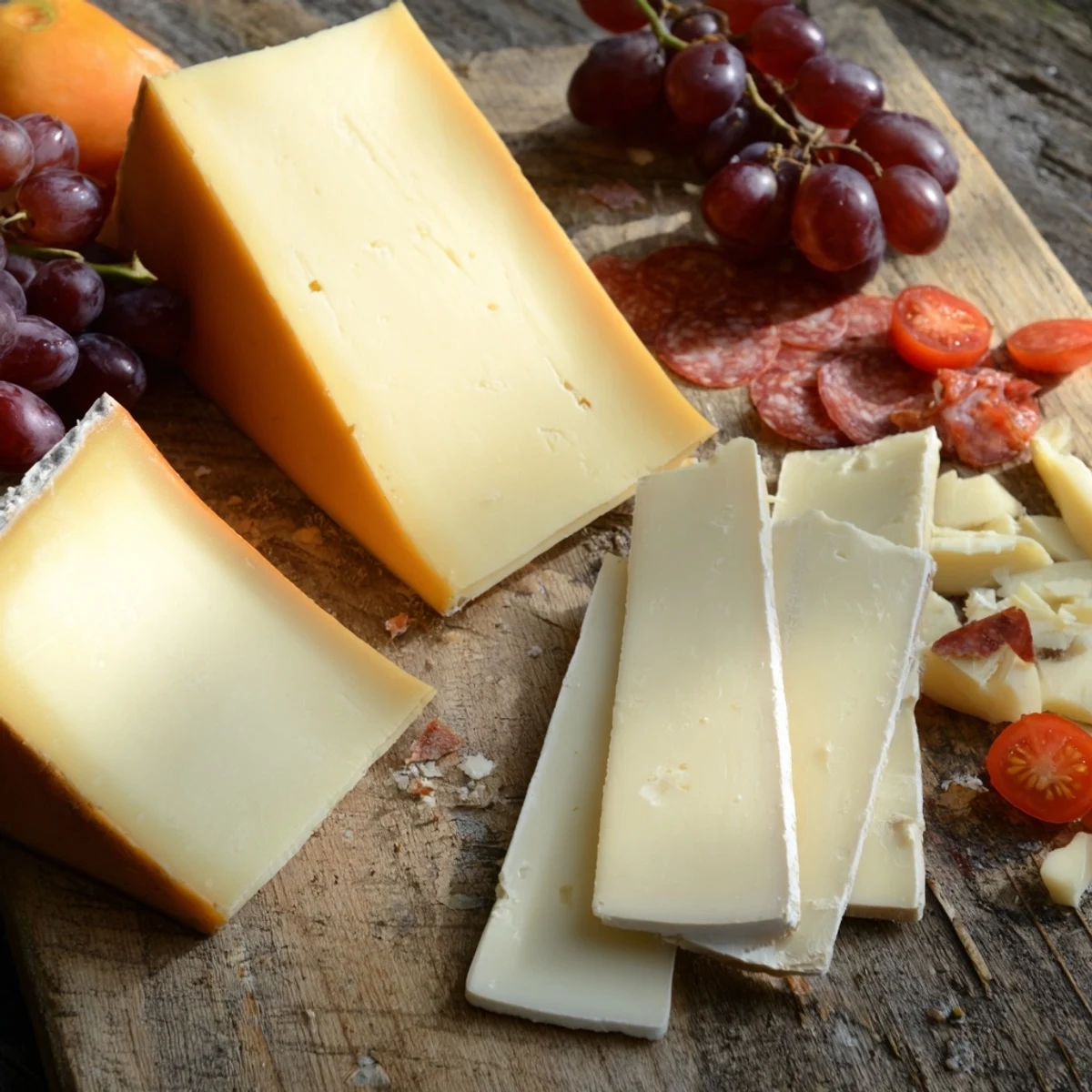 Planche Montagne Aventure Collation brimming with cheese, meats, and fresh fruit, ready to be enjoyed.