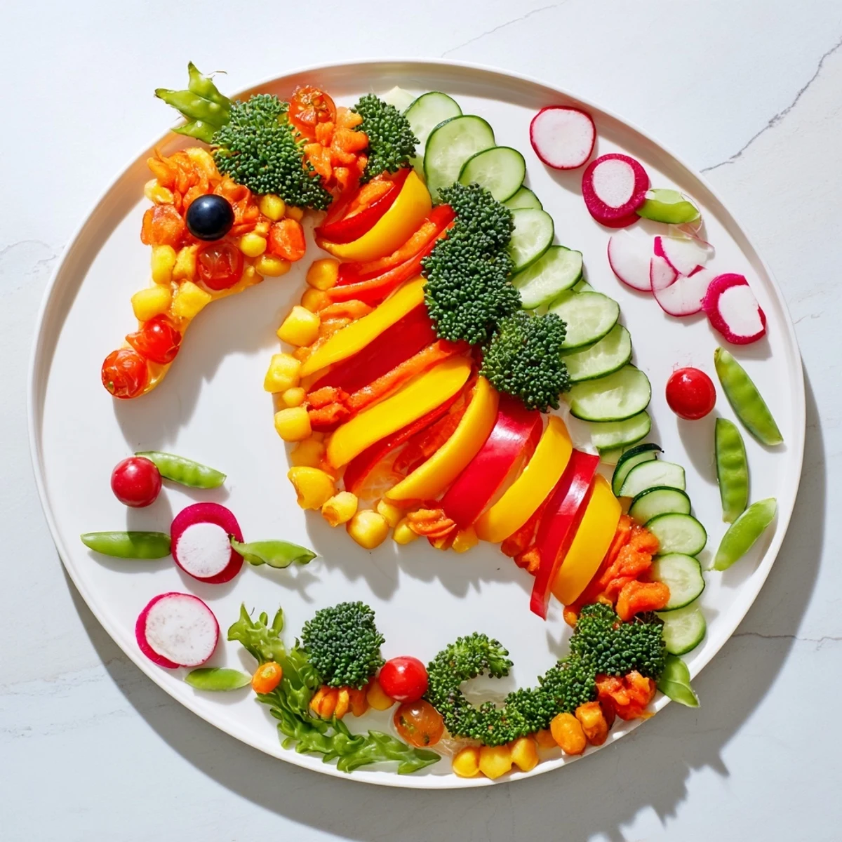Seahorse Veggie Dip Platter