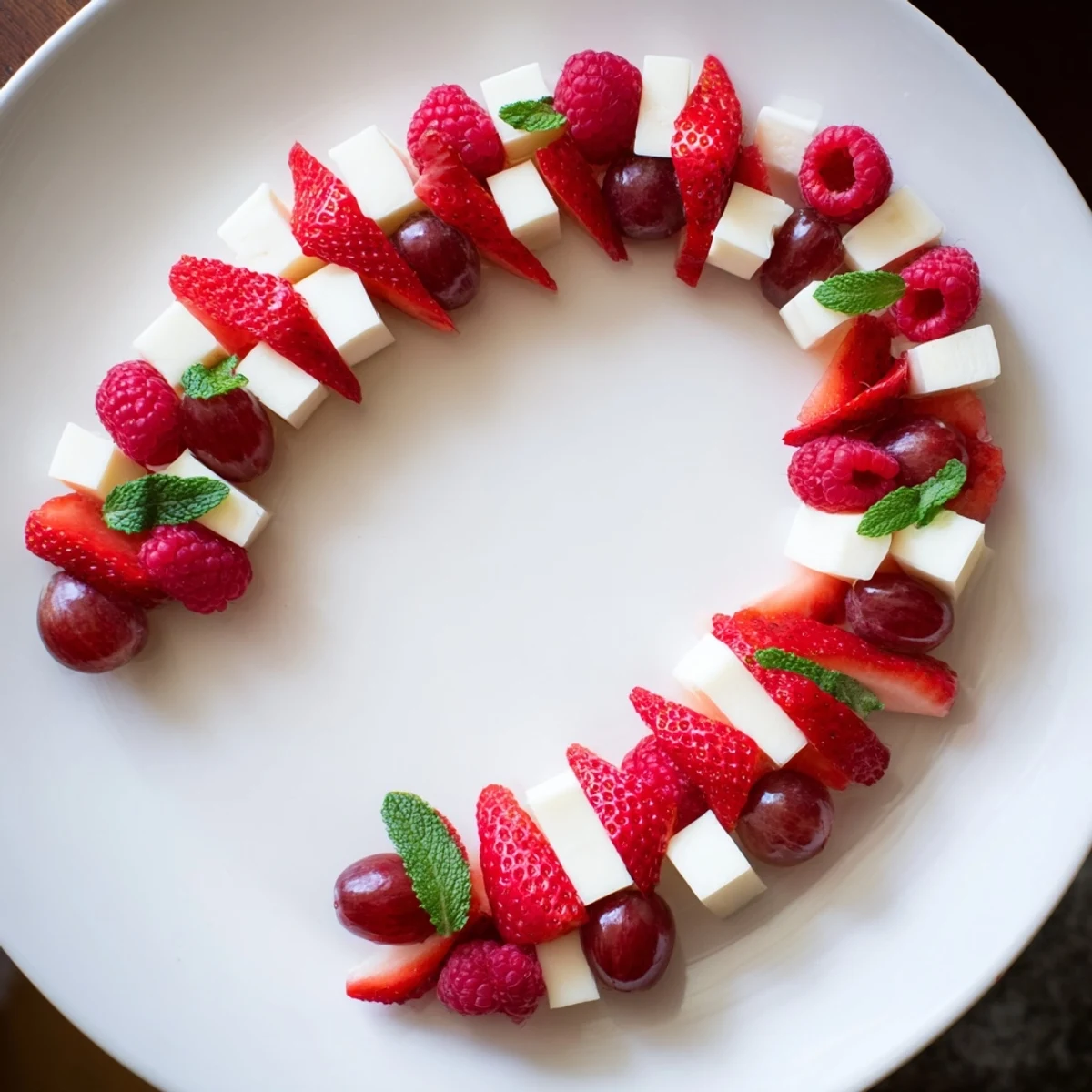Candy Cane Stripe Fruit Cheese