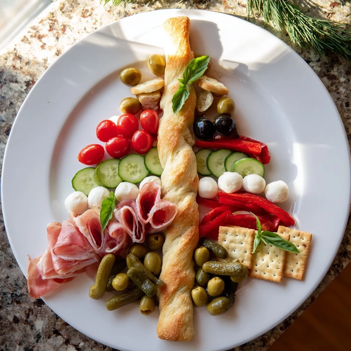 Elegantly arranged Fractal Tree Branching Bread Platter showcasing a fun and edible party centerpiece.