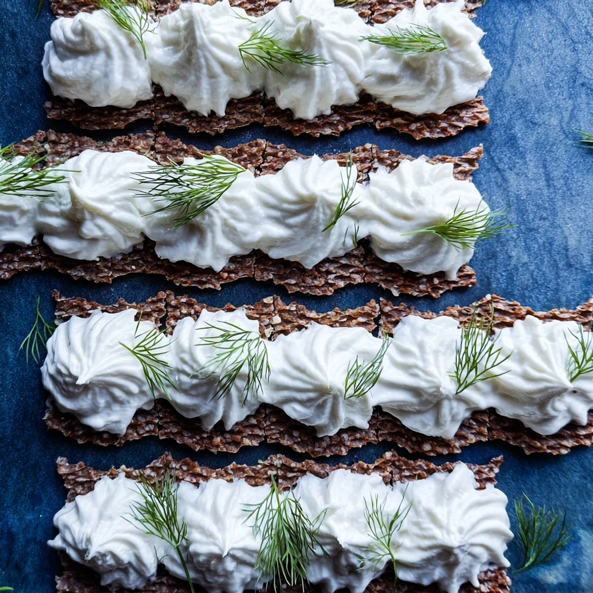 Enjoy a seafood-inspired presentation of The Stormy Sea, a simple appetizer with tangy goat cheese.