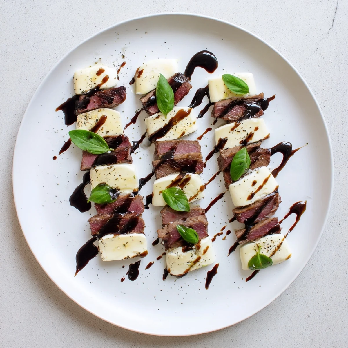 Close-up photo of the delicious "Safari Stripes," showcasing alternating cheese and meat stripes, ready to serve and enjoy.