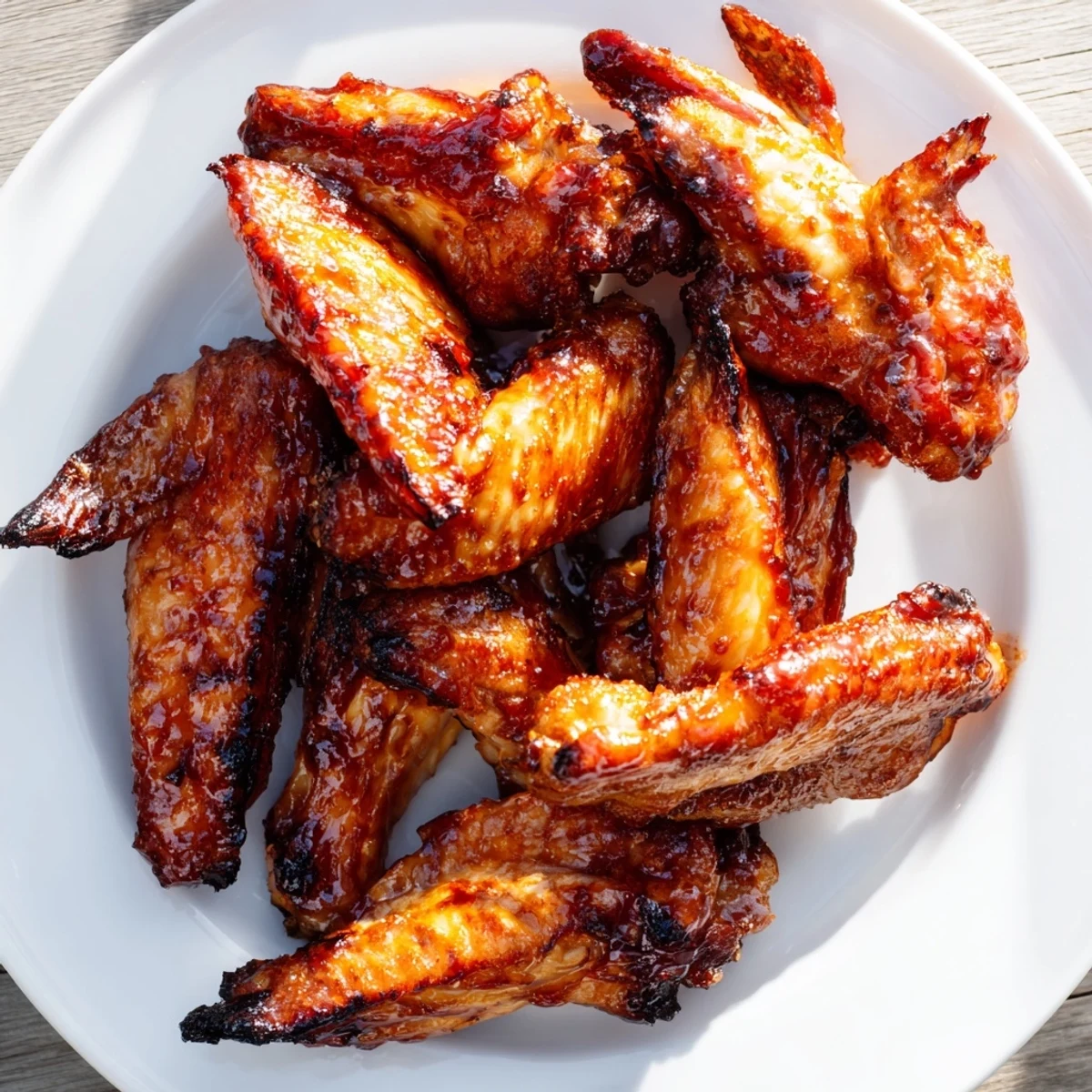 Baked sticky honey BBQ wings
