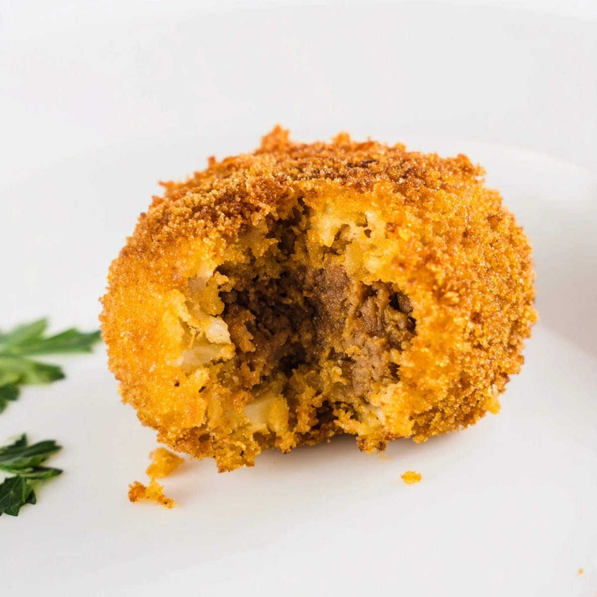 Close-up of freshly fried Dutch croquettes, showcasing the tempting, crunchy breadcrumb crust.