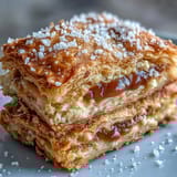 Freshly baked guava and cream cheese pastelitos served warm with a dusting of powdered sugar.