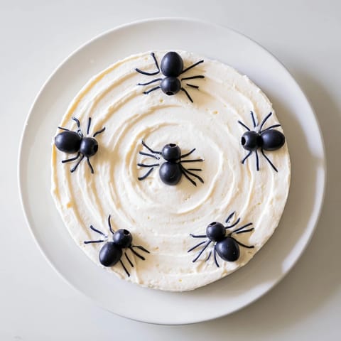 A delicious view of the festive Creepy Crawly Spiderweb Platter served with colorful vegetable dippers.