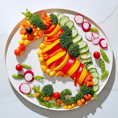 Seahorse Veggie Dip Platter