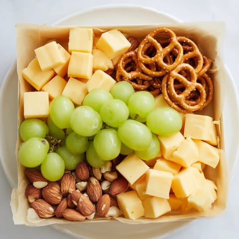 Festive Stacked Christmas Gift Snack Tower, a delicious array of holiday treats ready to enjoy.