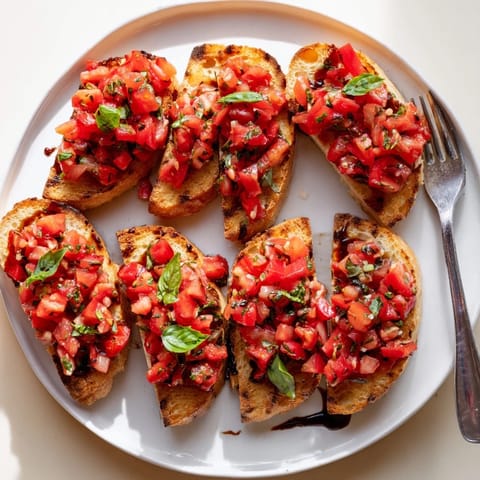 Bruschetta Toasts Diagonal Line