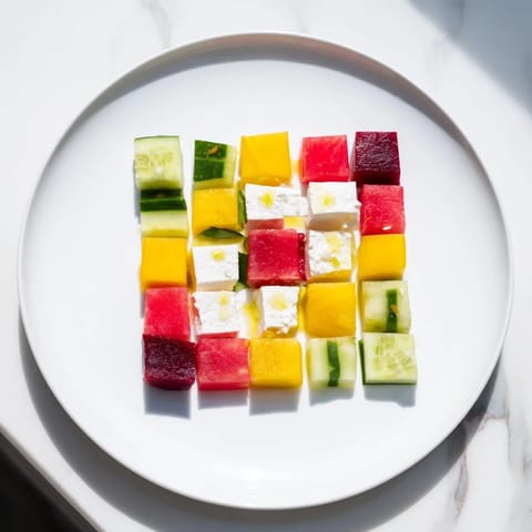 Cube Geometry Minimalist Salad