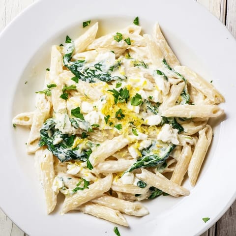 Creamy Feta Spinach Pasta