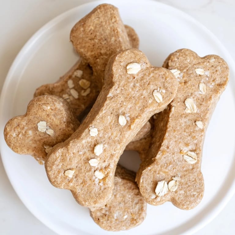 Freshly baked Pawsitively Good Dog Bone Treats, smelling of peanut butter and ready to cool.