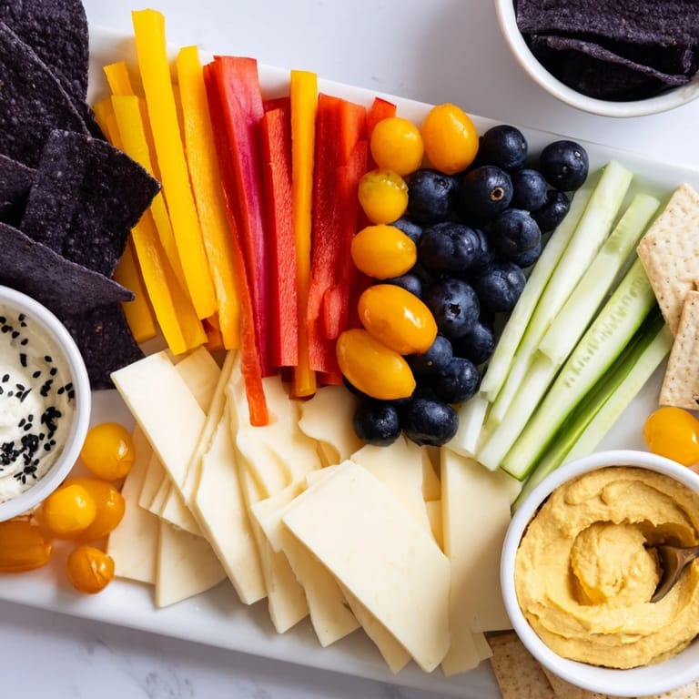 Imagine the amazing zig-zag lightning strike: a delicious spread with hummus, perfect for a gluten-free snack.