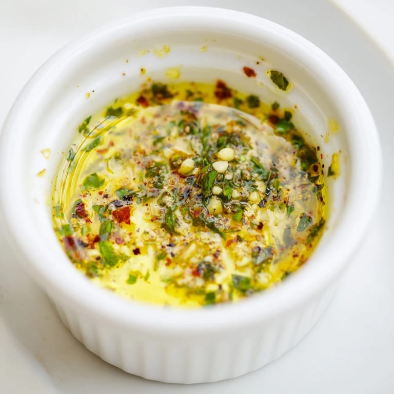 Rich Cowboy Butter Sauce simmering in a small saucepan, steam rising with flecks of garlic and herbs.