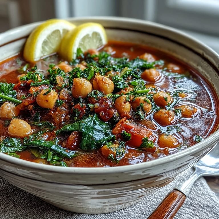 Colorful ingredients like diced bell pepper and carrots simmering into a hearty, vegan Chickpea Stew.