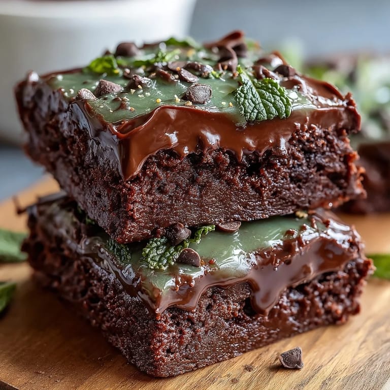 3. Chewy brownie bites infused with peppermint and loaded with chocolate chips, a delightful St. Patricks Day treat for all ages.