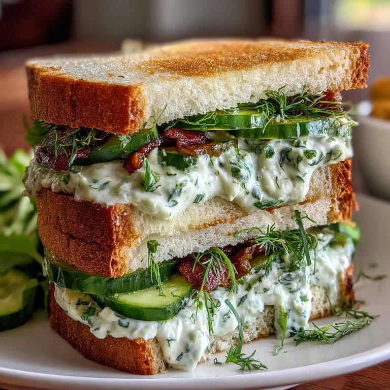 Elegant cucumber and cream cheese Benedictine sandwiches, cut into triangles, perfect for Kentucky Derby parties and afternoon tea gatherings.