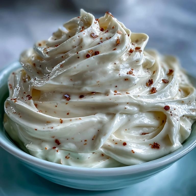 Rich, velvety homemade mayonnaise made with immersion blender, featuring tangy Dijon and fresh lemon for bright flavor.