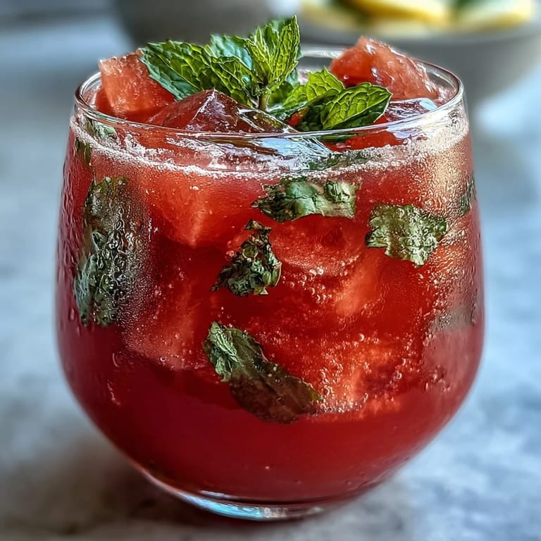 Bright pink watermelon mint lemonade in a pitcher, surrounded by fresh mint and lemon slices, ideal for family gatherings.