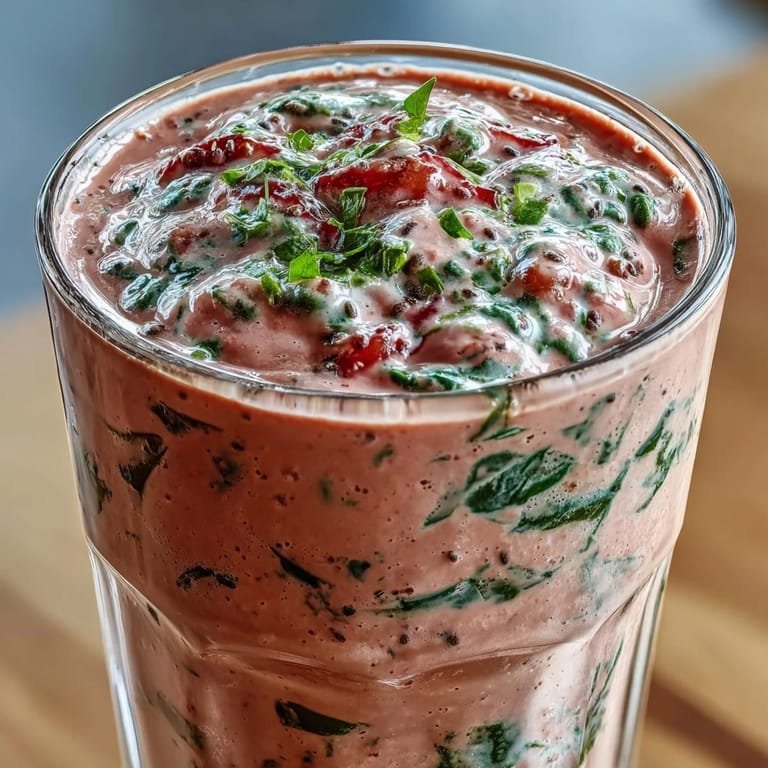 Taste the refreshing strawberry spinach smoothie, a quick, delicious, and healthy treat.