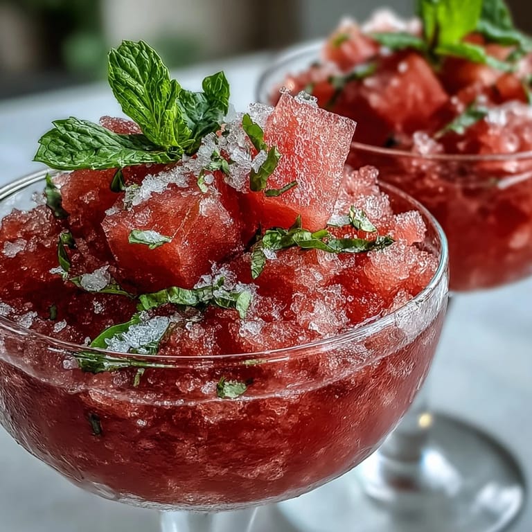 Enjoy a blender full of Watermelon Mint Frosé, a sweet, frosty treat.