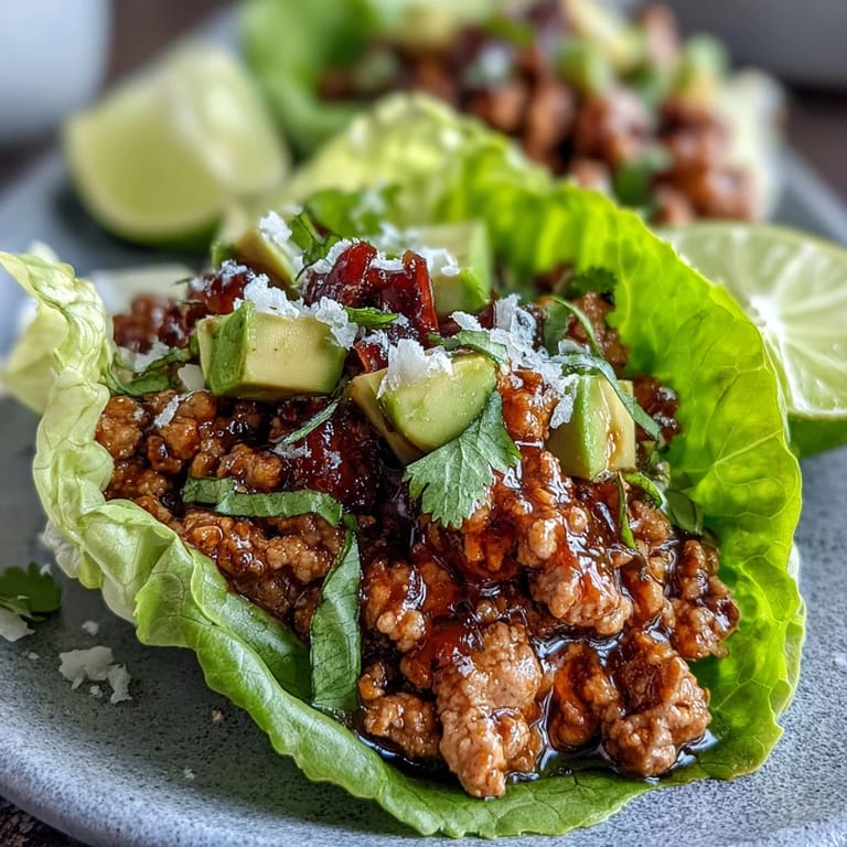 Low-carb Turkey Taco Lettuce Wraps, perfect for a quick and flavorful weeknight dinner.