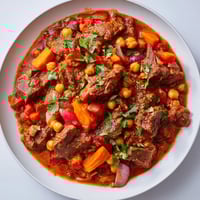 Instant Pot Middle Eastern Lamb Stew, a hearty dish with tender lamb and aromatic spices.