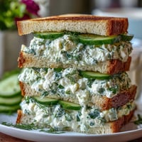 Refreshing Kentucky Derby Benedictine tea sandwiches with creamy cucumber spread on soft white bread, garnished with fresh dill for a Southern classic appetizer.
